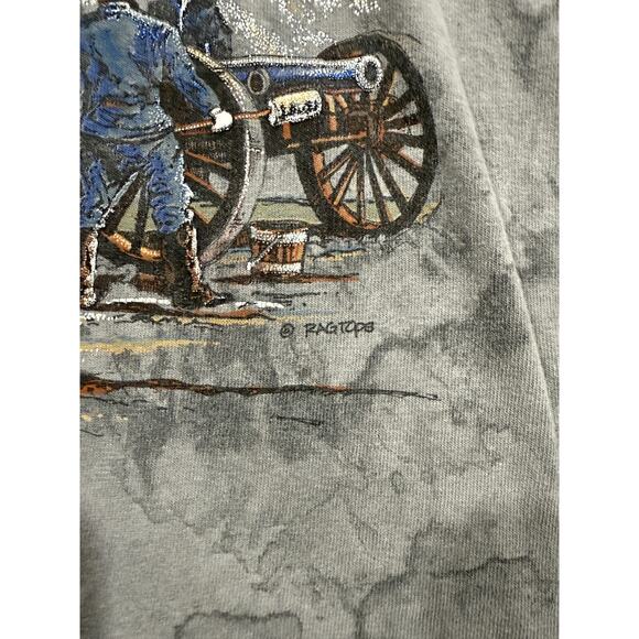 Vintage RagTops Shirt Mens Extra Large Civil War Union Army USA Flag 90s Tee - Picture 3 of 12